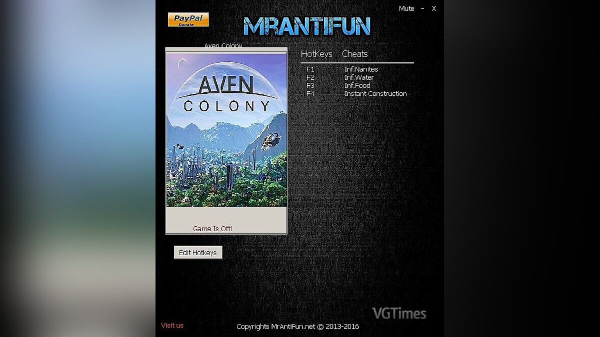 Aven Colony — Трейнер / Trainer (+4) [0.1.12852] [MrAntiFun]