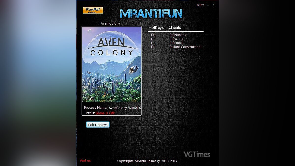Aven Colony — Трейнер / Trainer (+4) [1.0.20155] [MrAntiFun]