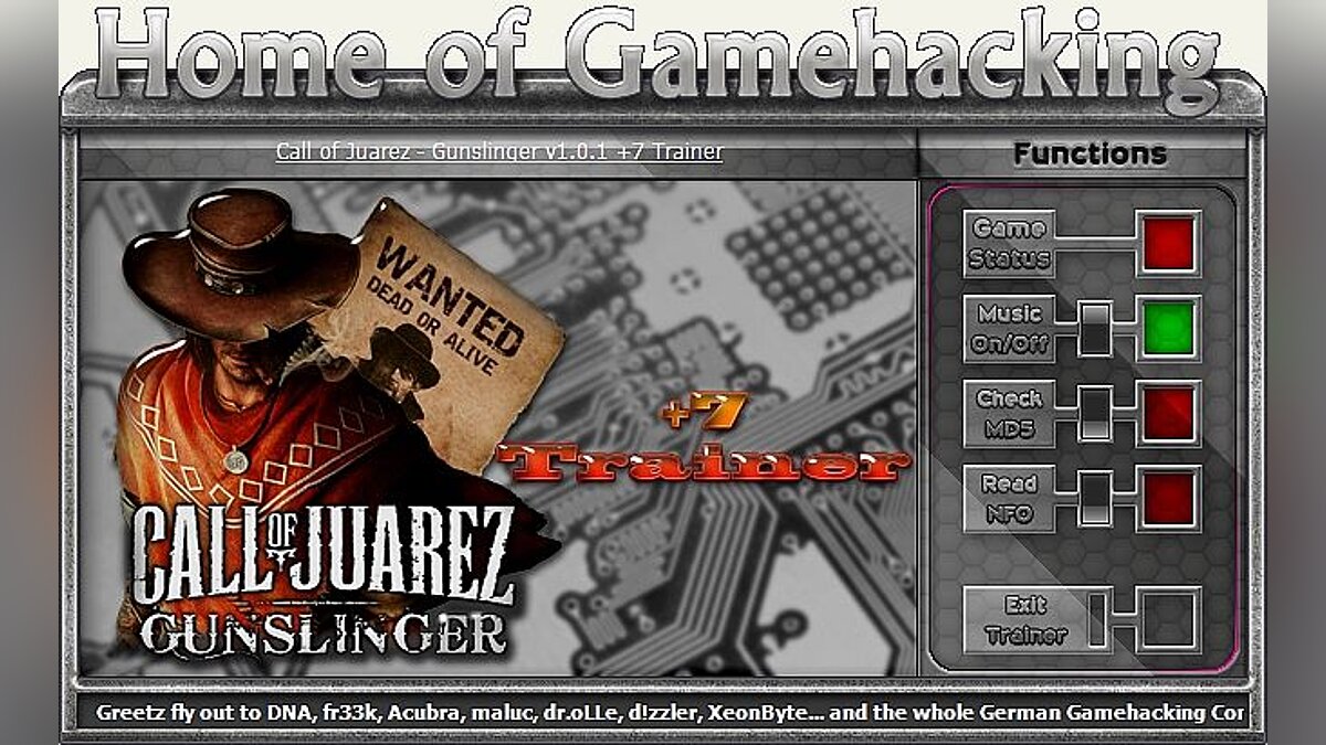 Call of Juarez: Gunslinger — Трейнер / Trainer (+7) [1.04] [sILeNt heLLsCrEAm / HoG]