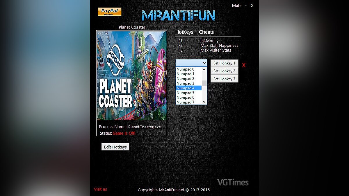 Planet Coaster — Трейнер / Trainer (+3) [1.1.3.38610] [MrAntiFun]