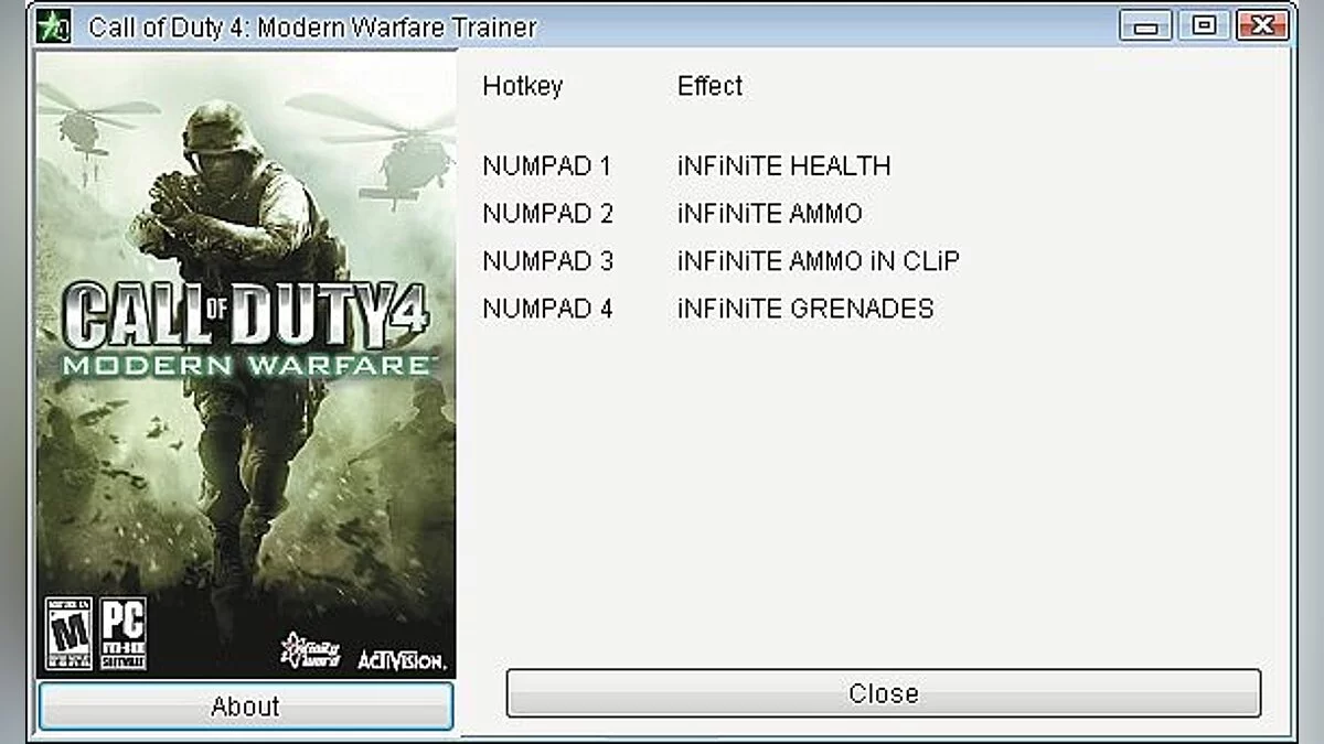 Call of Duty 4: Modern Warfare — Трейнер / Trainer (+4) [1.7] [GRIZZLY]