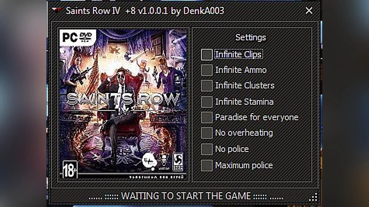 Saints Row 4 — Трейнер / Trainer (+8) [1.0.0.1] [DenkA003 / GHL]