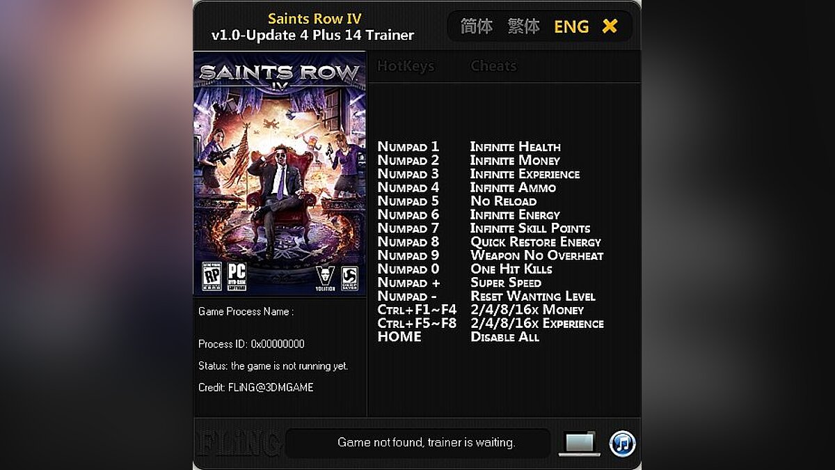 Saints Row 4 — Трейнер / Trainer (+14) [1.0 ~ Update 4] [FLiNG]
