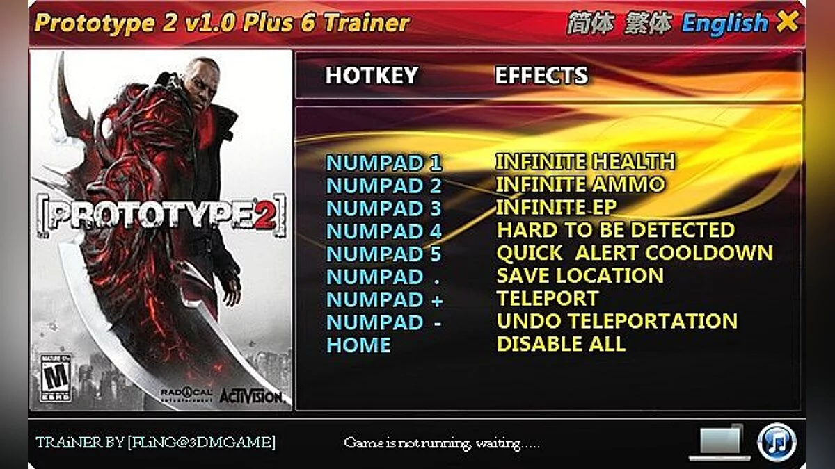 Prototype 2 — Трейнер / Trainer (+6) [1.0] [FLiNG]