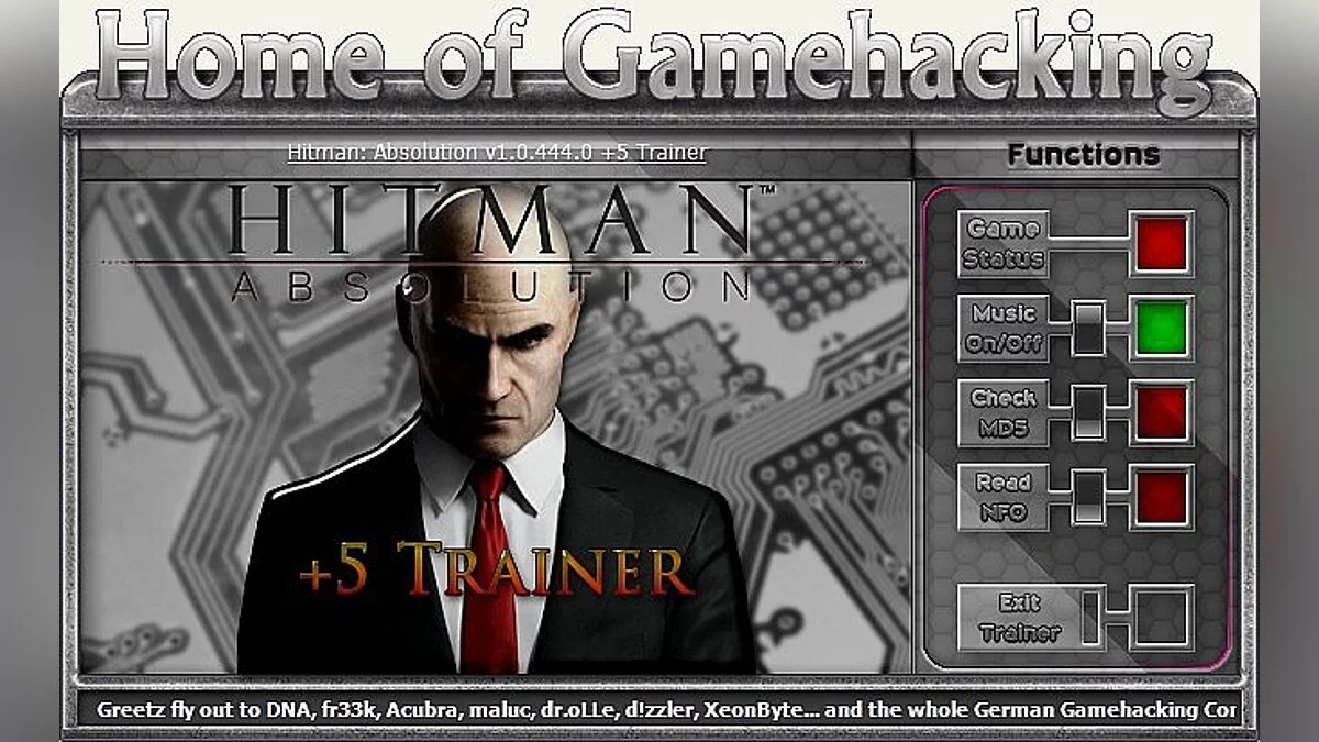 Hitman: Absolution — Трейнер / Trainer (+5) [1.0.447.0] [sILeNt heLLsCrEAm / HoG]