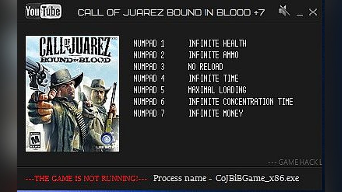 Call of Juarez: Bound in Blood — Трейнер / Trainer (+7) [1.1] [LIRW / GHL]  / Трейнеры / Читы