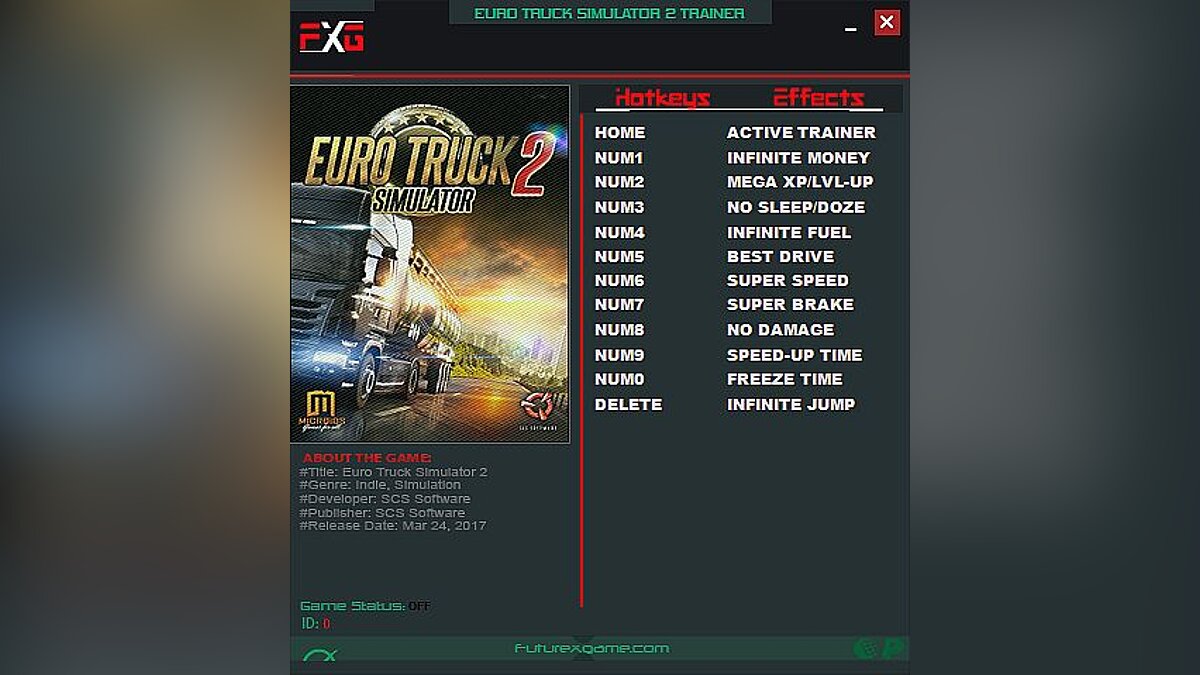 Euro Truck Simulator 2 — Трейнер / Trainer (+11) [1.28.1.3s 64 Bit] [FutureX]
