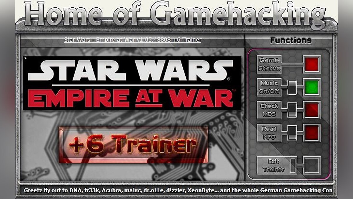 Star Wars: Empire at War — Трейнер / Trainer (+6) [1.05.48808] [sILeNt heLLsCrEAm / HoG]
