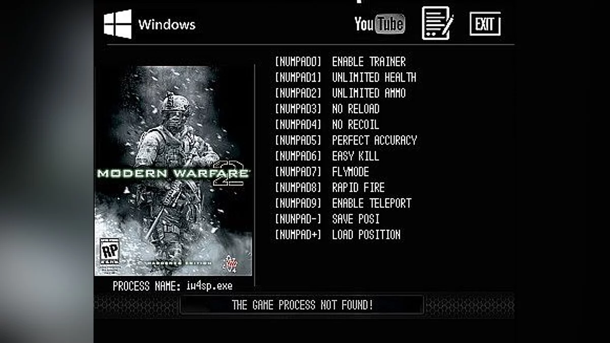 Call of Duty: Modern Warfare 2 (2009) — Трейнер / Trainer (+9) [v.1.0 build 159] [LIRW / GHL]