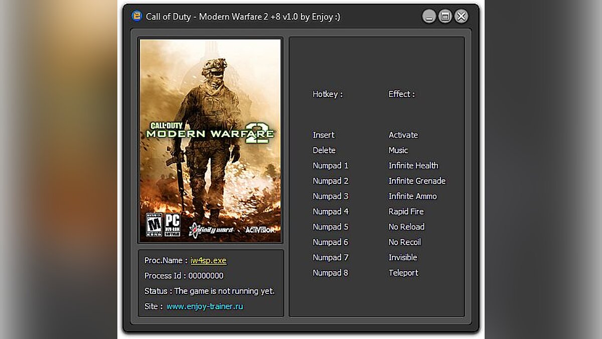 Call of Duty: Modern Warfare 2 (2009) — Трейнер / Trainer (+8) [1.0] [Enjoy]