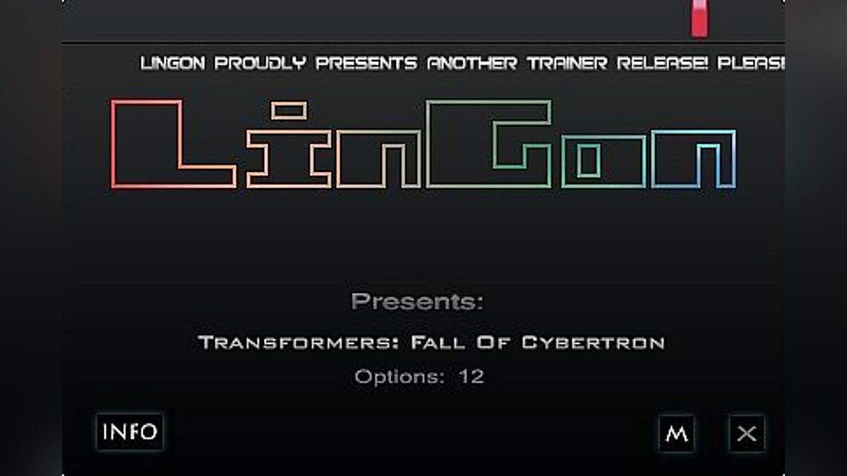 Transformers: Fall of Cybertron — Трейнер / Trainer (+12) [1.0] [LinGon]