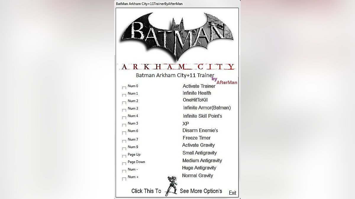 Batman: Arkham City — Трейнер / Trainer (+11) [All Version's] [AfterMan]