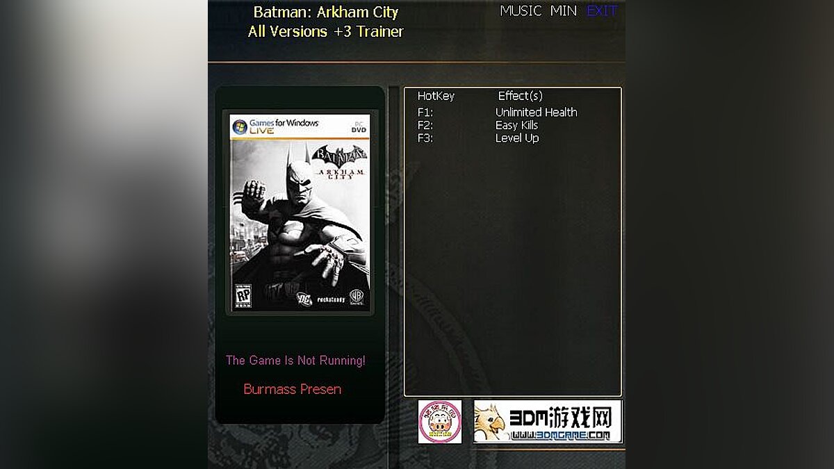 Batman: Arkham City — Трейнер / Trainer (+3) [All Versions: 1.0 / Update 1 and Others - DX9 / DX11] [testhawk]