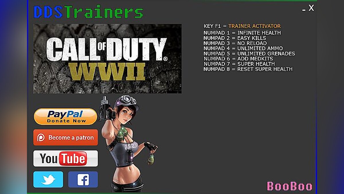 Call of Duty: WWII — Трейнер / Trainer (+8) [1.0] [BooBoo]