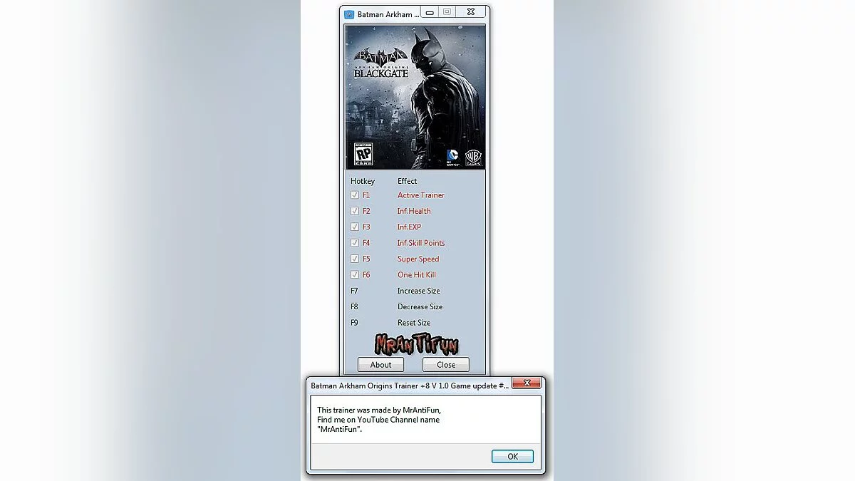 Batman: Arkham Origins — Трейнер / Trainer (+8) [Update 2] [MrAntiFun]