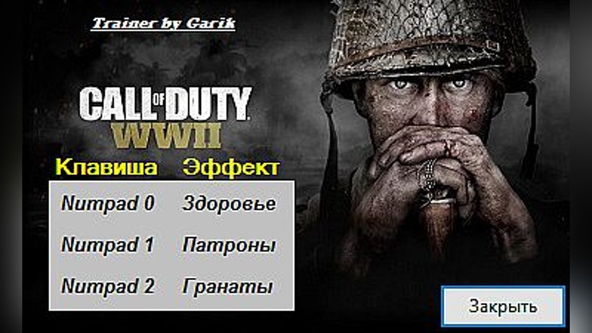 Call of Duty: WWII — Трейнер / Trainer (+3) [1.1] [Garik]