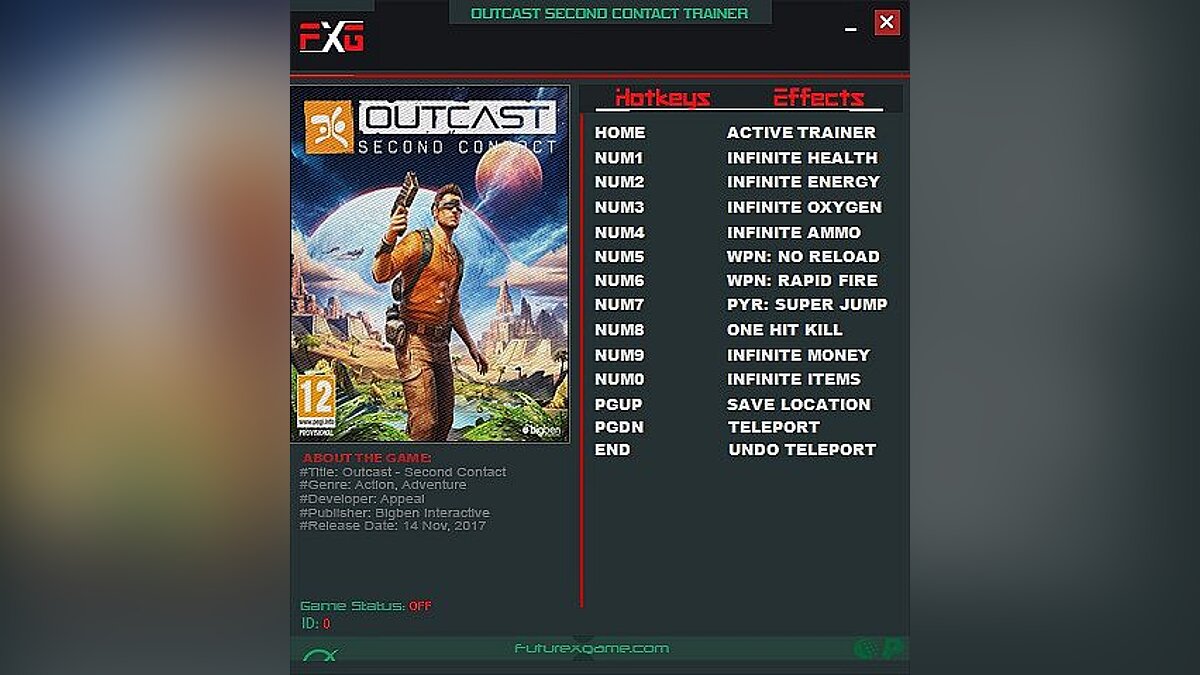 Outcast - Second Contact — Трейнер / Trainer (+11) [1.0] [FutureX]