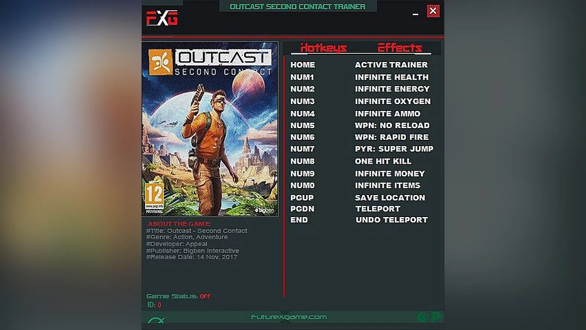 Outcast - Second Contact — Трейнер / Trainer (+11) [1.0] [FutureX]