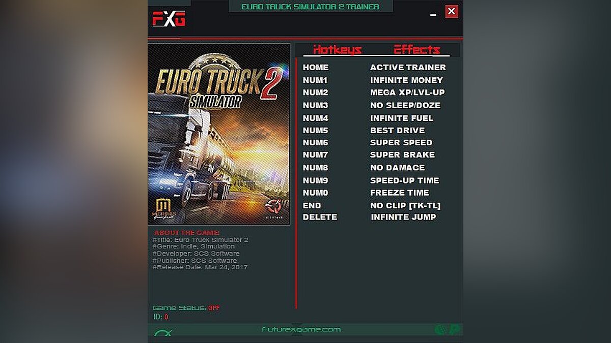 Euro Truck Simulator 2 — Трейнер / Trainer (+12) [1.30.0.12s: 64 Bit] [FutureX]