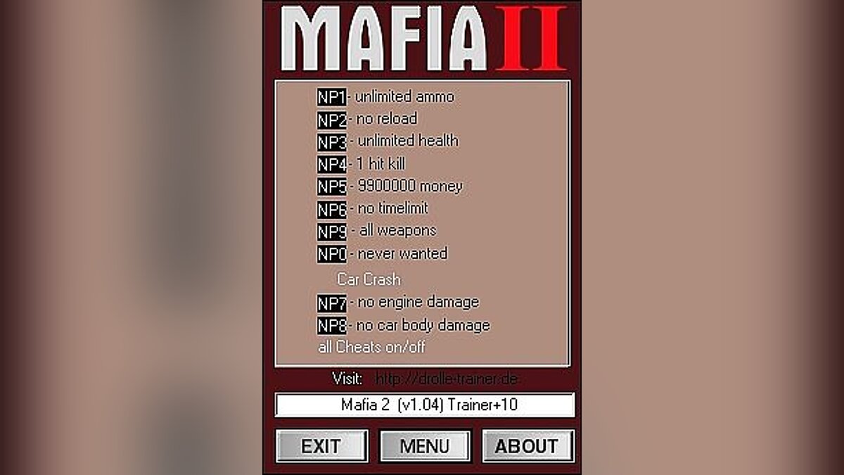 Mafia 2 — Трейнер / Trainer (+10) [1.04] [dr.olle]