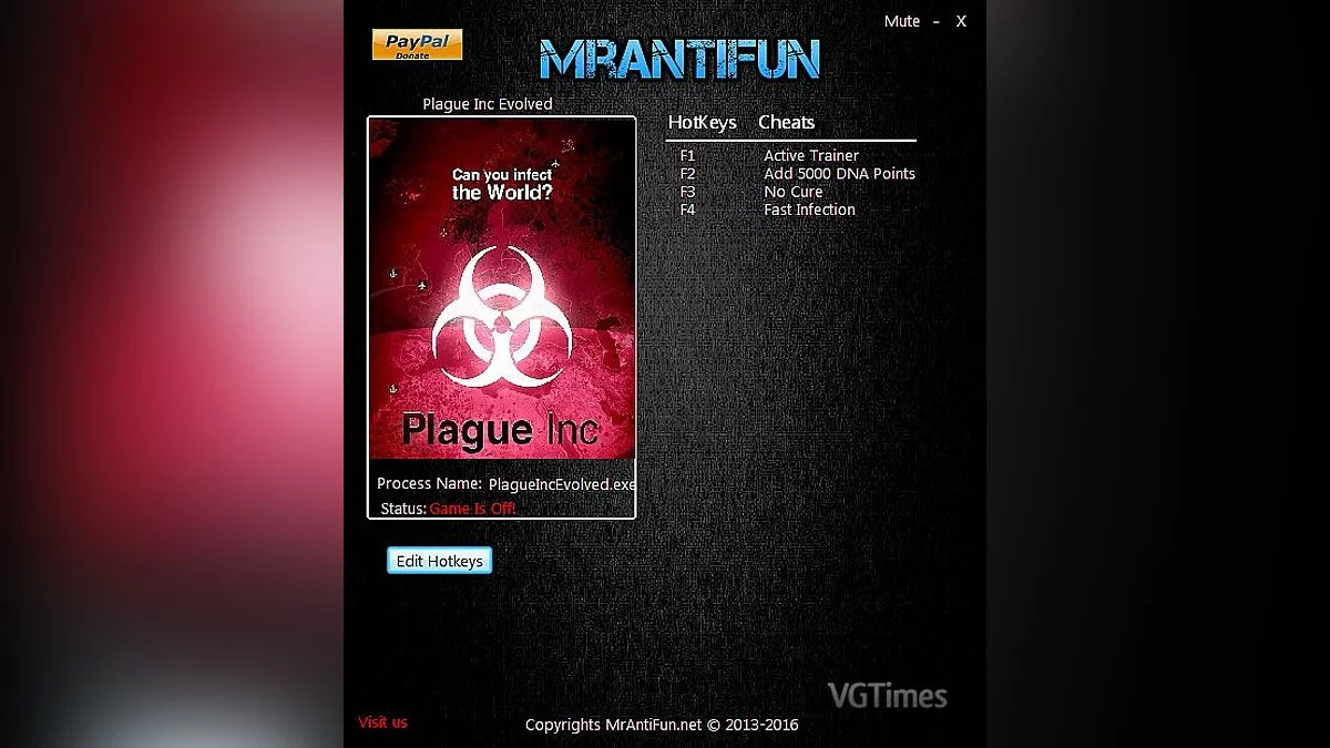 Plague Inc. — Трейнер / Trainer (+3) [1.13.0] [MrAntiFun]