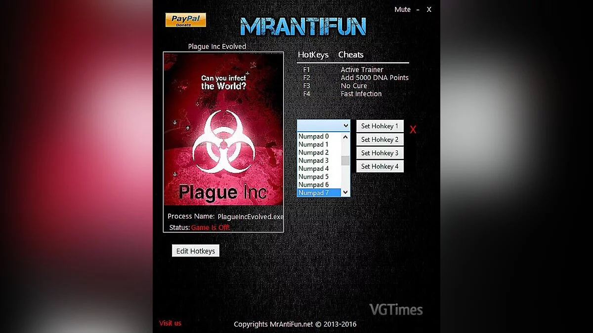 Plague Inc. — Трейнер / Trainer (+3) [1.0.0] [MrAntiFun]