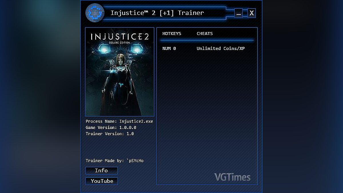 Injustice 2 — Трейнер / Trainer (+1: Coins / XP) [1.0] ['pSYcHo]
