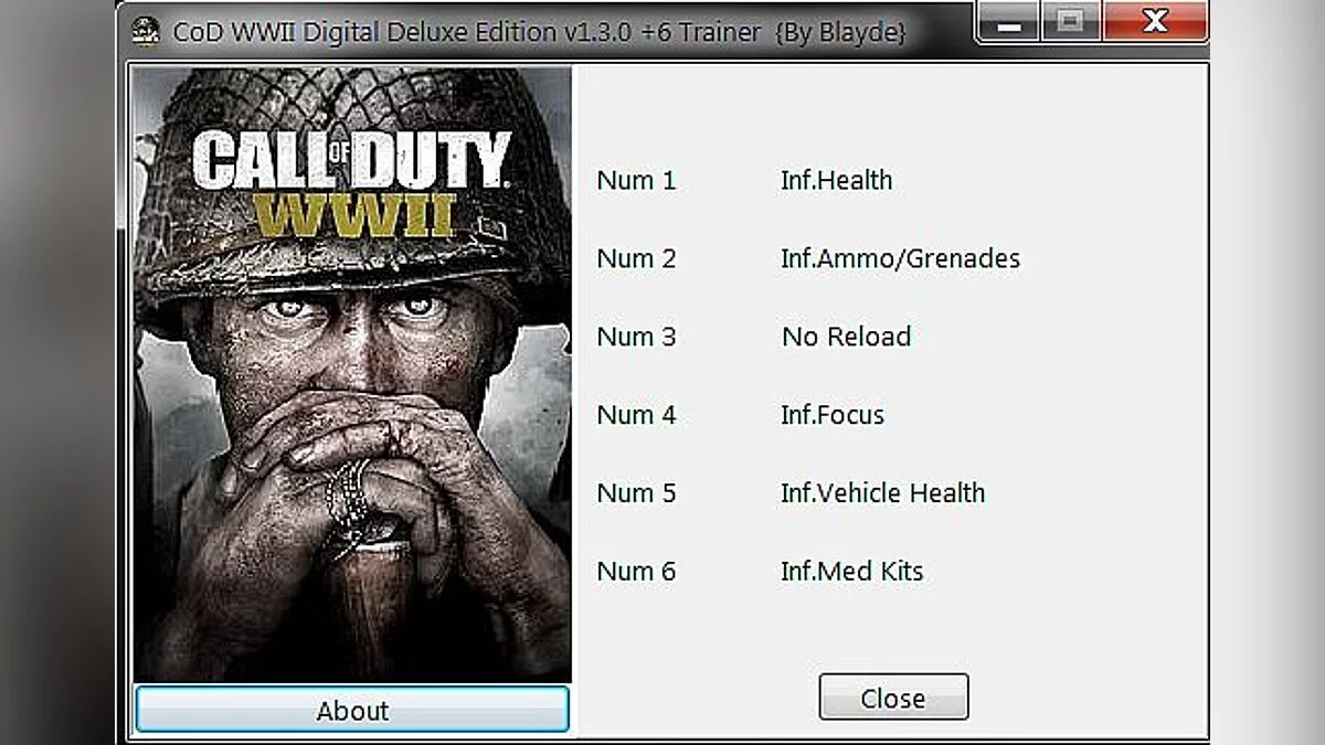 Call of Duty: WWII — Трейнер / Trainer (+6) [1.3.0.15989] [Blayde]