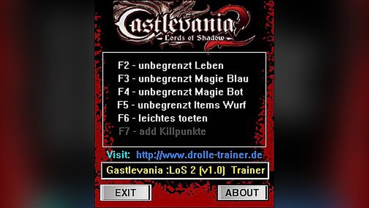 Castlevania: Lords of Shadow 2 — Трейнер / Trainer (+5) [1.0] [dR.oLLe]