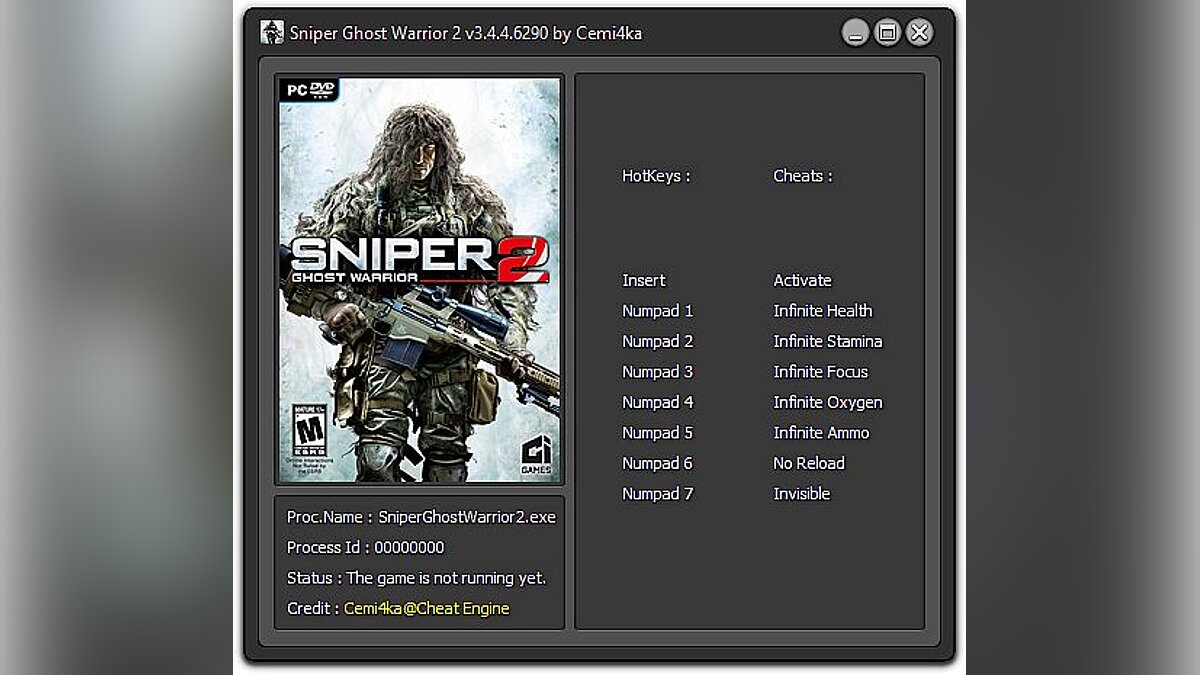 Sniper: Ghost Warrior 2 — Трейнер / Trainer (+7) [3.4.4.6290] [Cemi4ka]