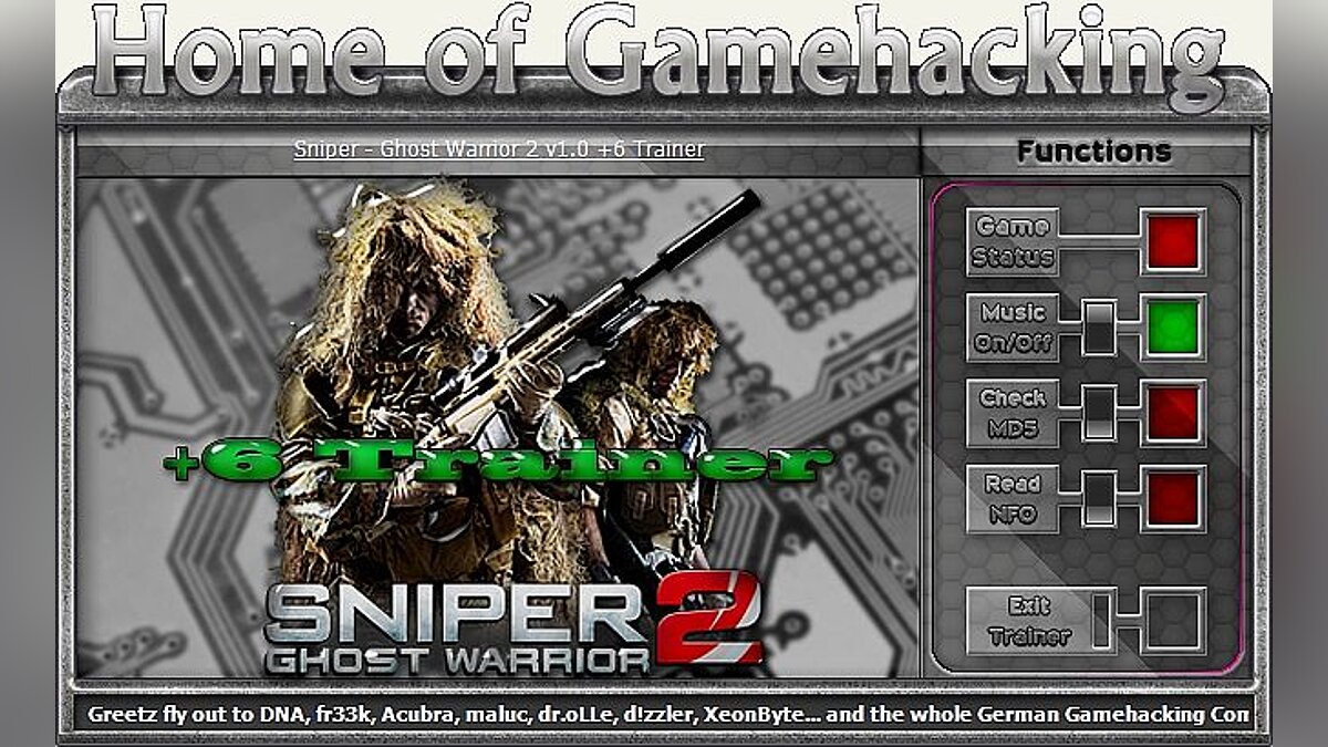 Sniper: Ghost Warrior 2 — Трейнер / Trainer (+6) [1.09] [iNvIcTUs oRCuS / HoG]