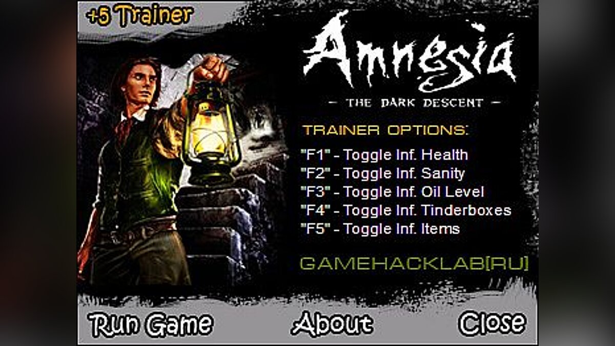 Amnesia: The Dark Descent — Трейнер / Trainer (+5) [1.3.1] [CuBiC]