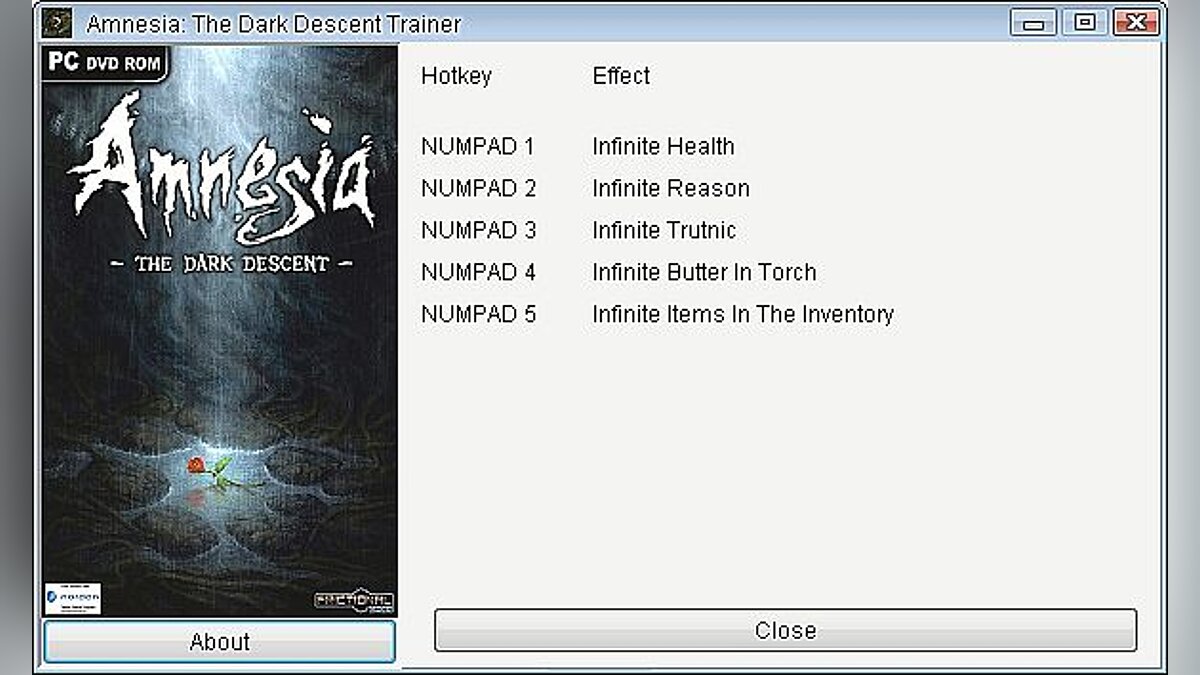 Amnesia: The Dark Descent — Трейнер / Trainer (+5) [1.0.1] [GRIZZLY]