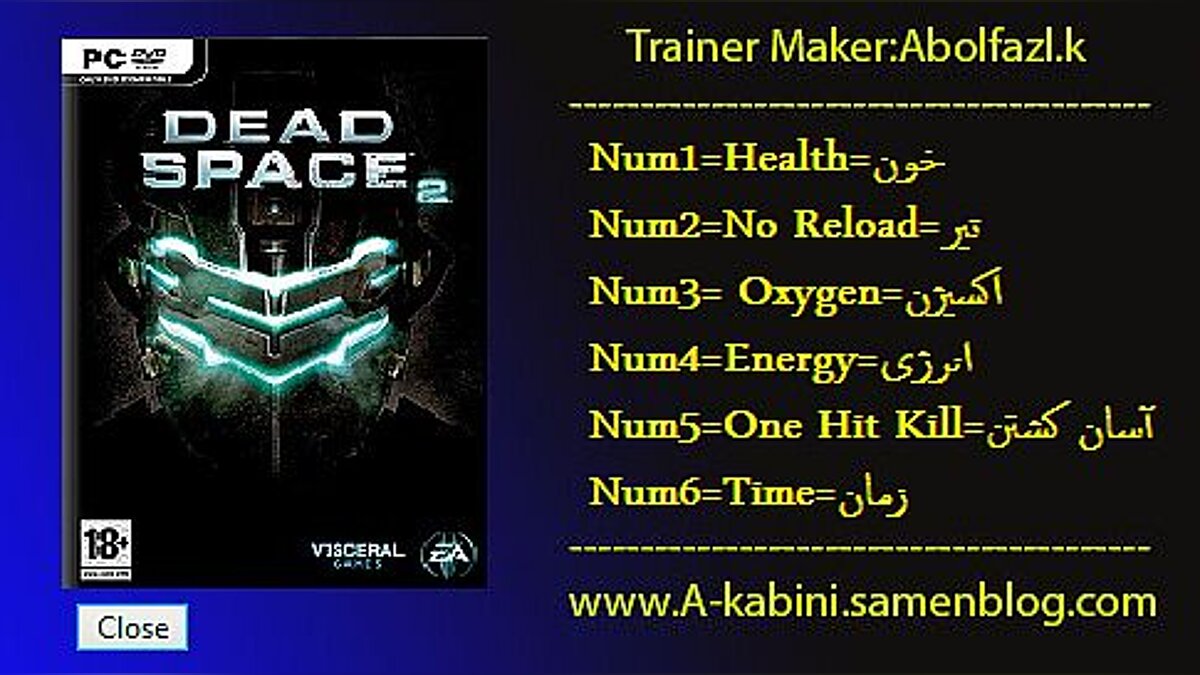 Dead Space 2 — Трейнер / Trainer (+6) [1.0] [Abolfazl.k]
