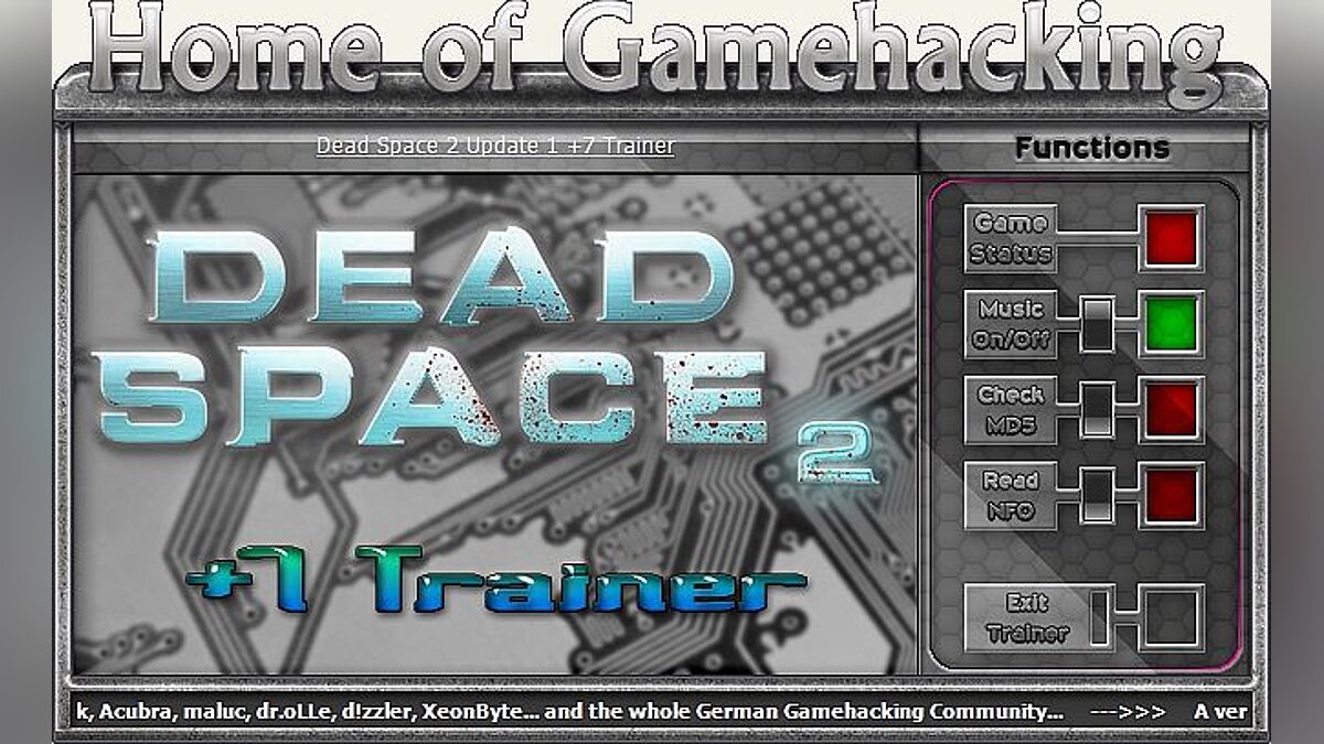 Dead Space 2 — Трейнер / Trainer (+7) [Update 1] [HoG / sILeNt heLLsCrEAm]