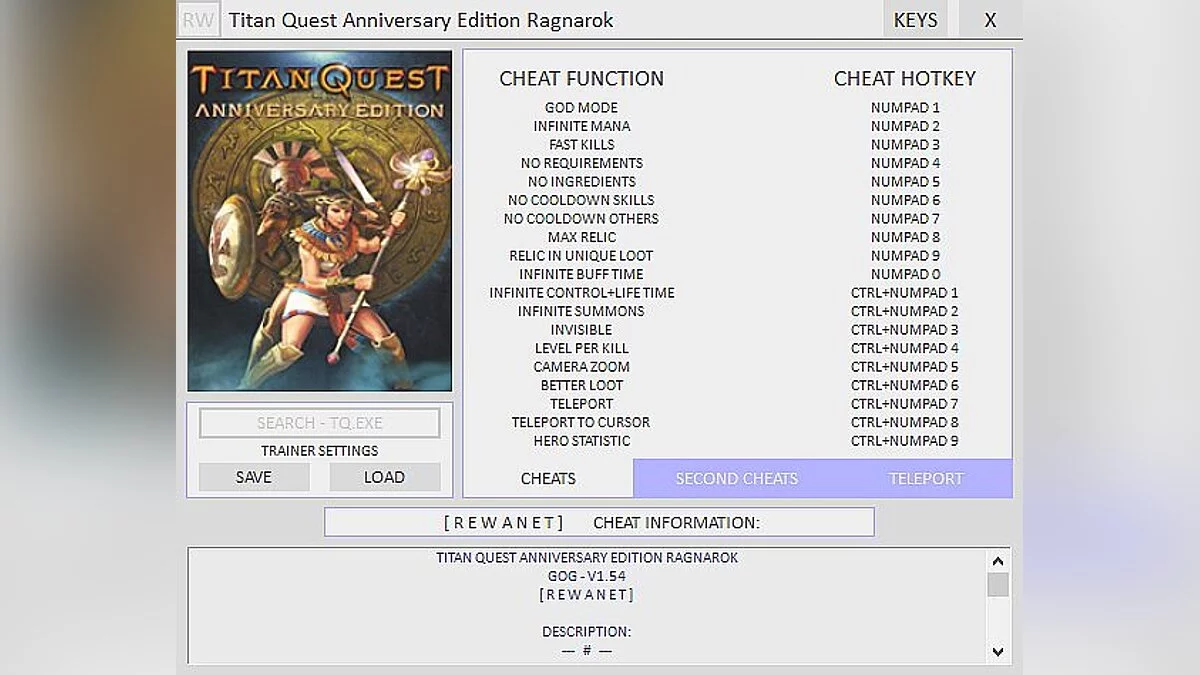 Titan Quest — Трейнер / Trainer (+29) [1.54] [REWANET]