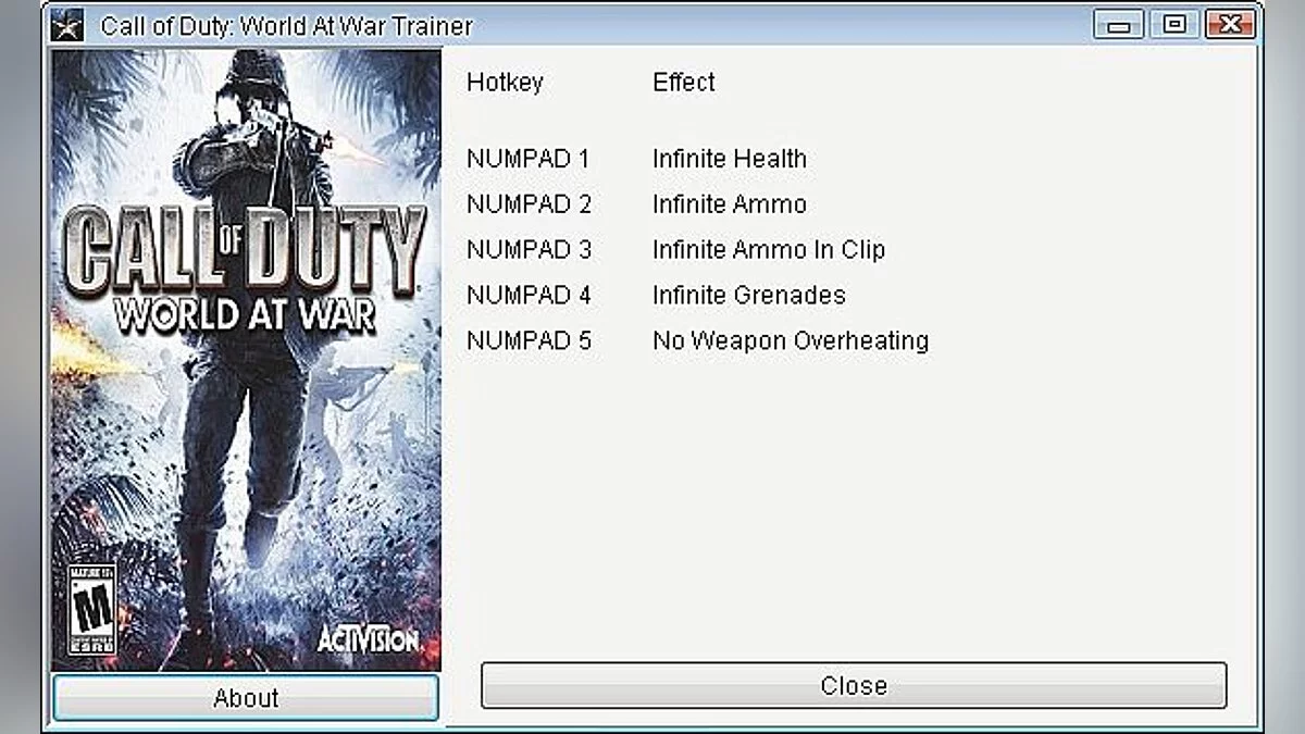 Call of Duty: World at War — Трейнер / Trainer (+5) [1.1] [GRIZZLY]