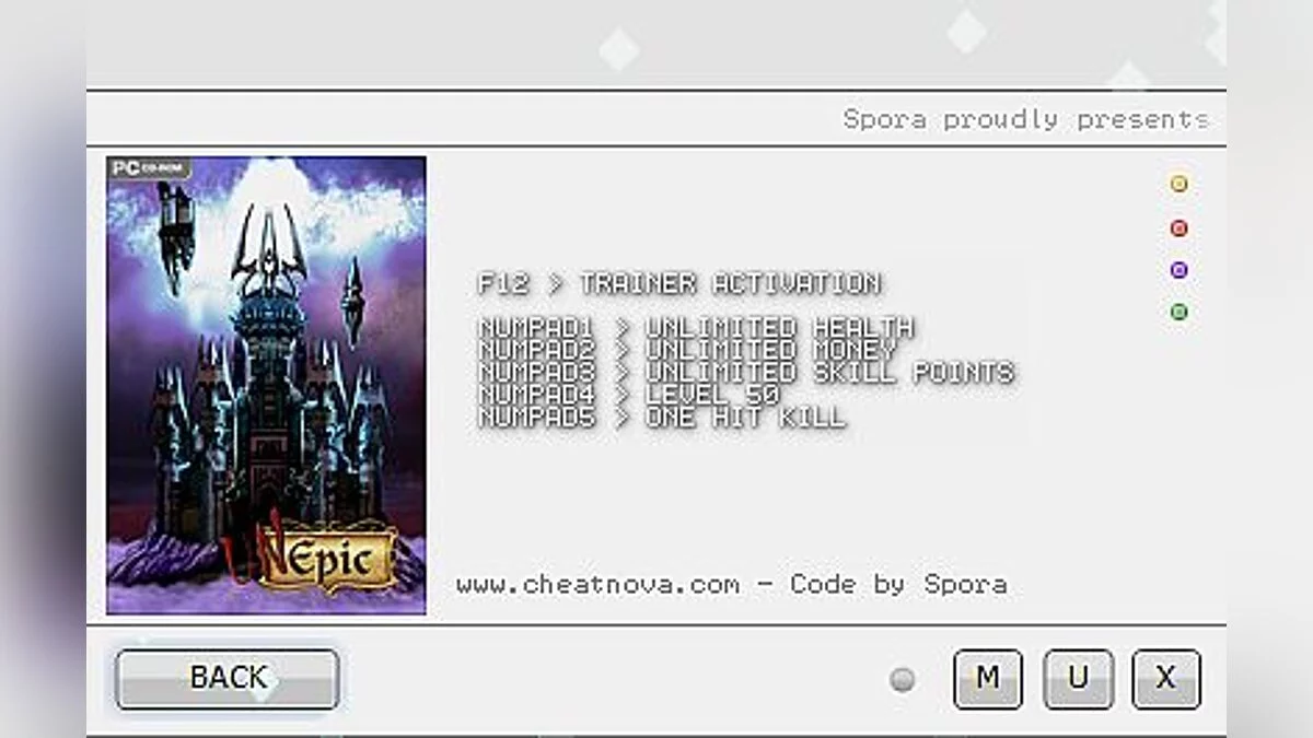 Unepic — Трейнер / Trainer (+5) [1.0.18] [CheatNova / Spora]