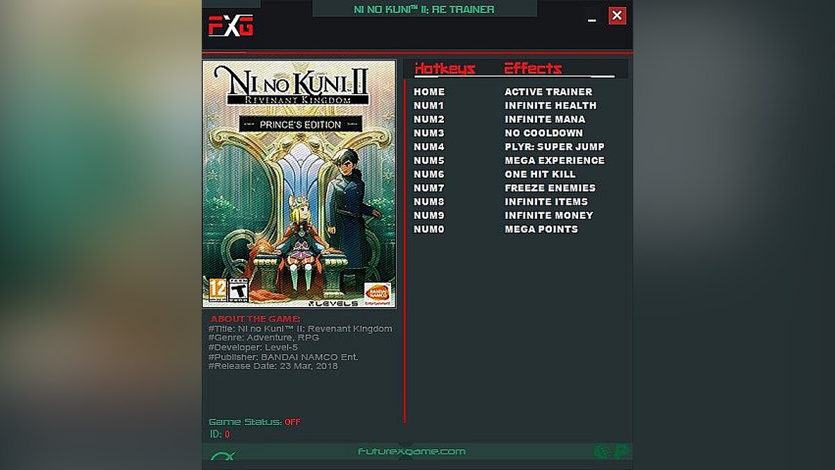 Ni no Kuni 2: Revenant Kingdom — Трейнер / Trainer (+10) [1.0] [FutureX]