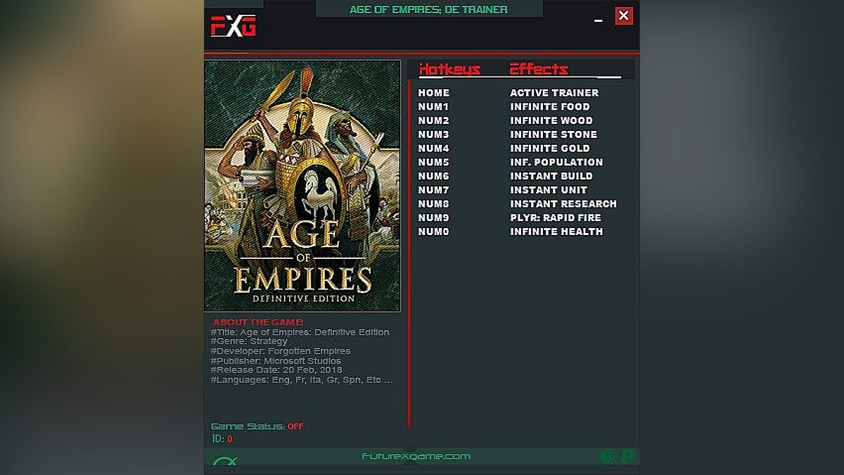 Age of Empires — Трейнер / Trainer (+10) [Build 5101] [FutureX]