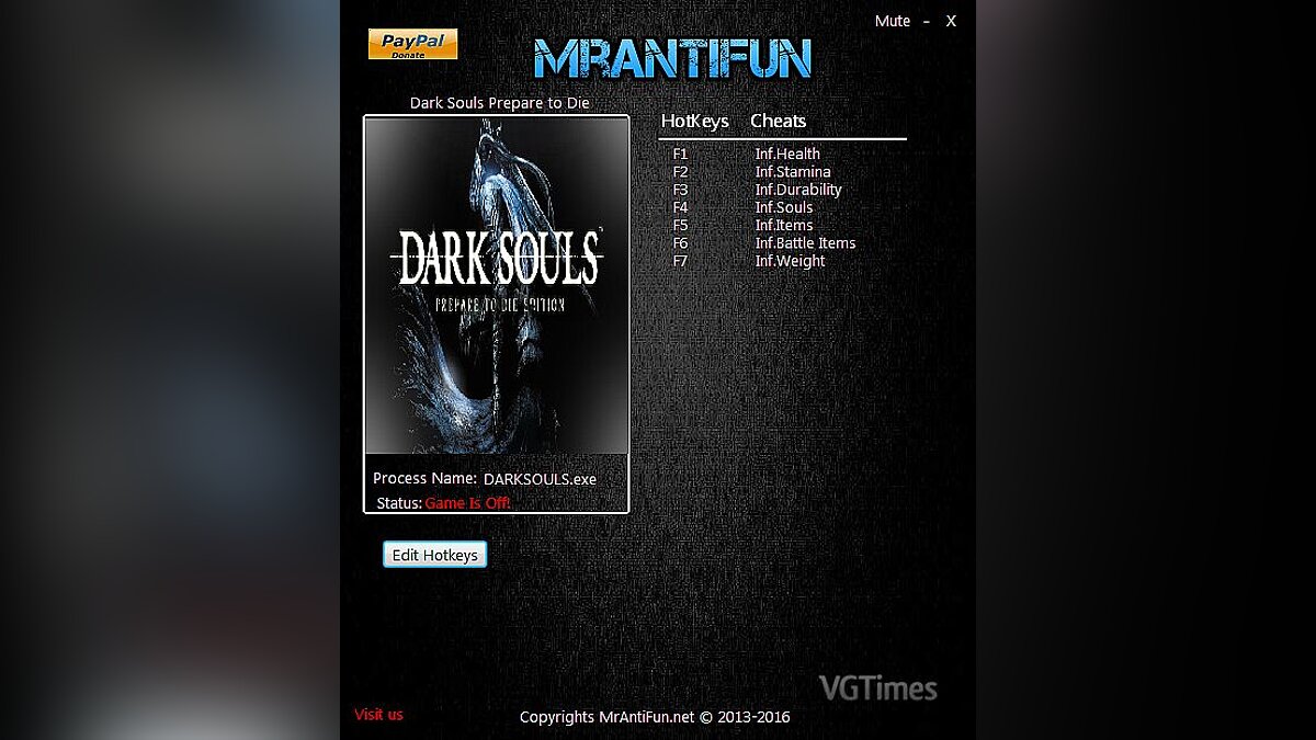 Dark Souls — Трейнер / Trainer (+7) [04.10.2016] [MrAntiFun]