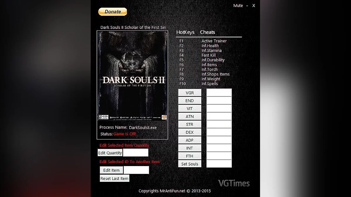 Dark Souls 2 — Трейнер / Trainer (+21) [1.02] [MrAntiFun]