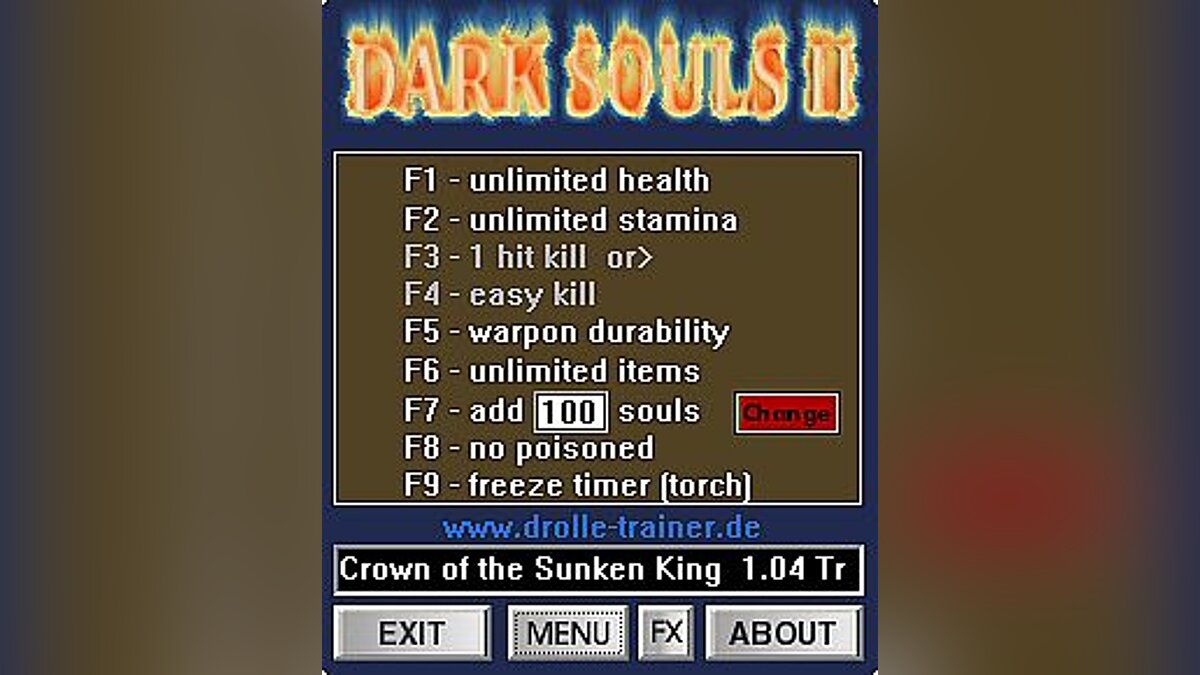 Dark Souls 2 — Трейнер / Trainer (+9) [1.04] [dR.oLLe]