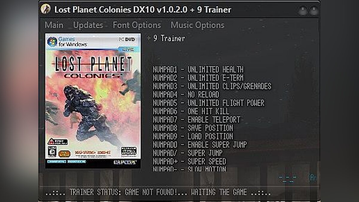 Lost Planet: Extreme Condition — Трейнер / Trainer (+9) [1.0.2.0 - DX10] [h4x0r]