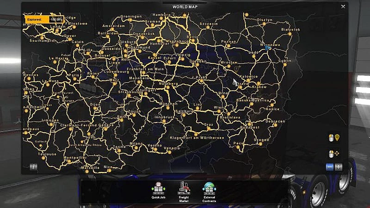 Euro Truck Simulator 2 — Сохранение / SaveGame (50 уровень, все гаражи, вся карта и много денег)