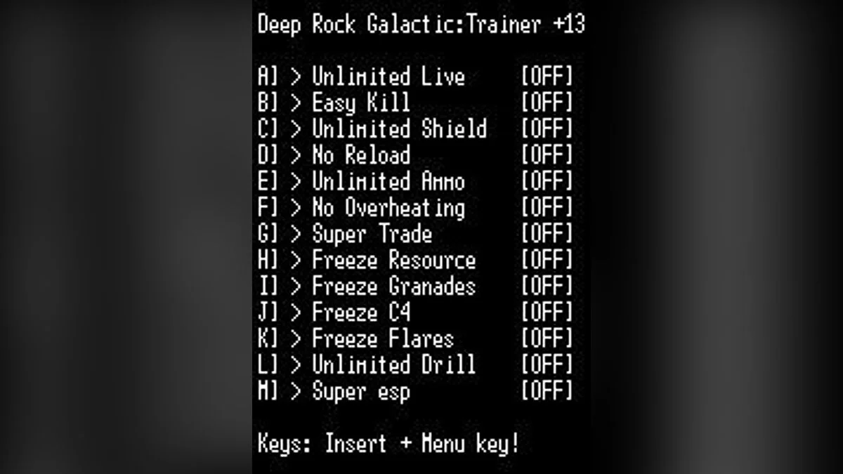 Deep Rock Galactic — Трейнер / Trainer (+13) [Steam Update 09.07.2018] [LIRW / GHL]