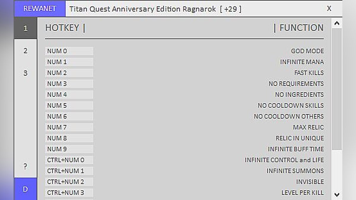 Titan Quest — Трейнер / Trainer (+29) [1.57] [REWANET]