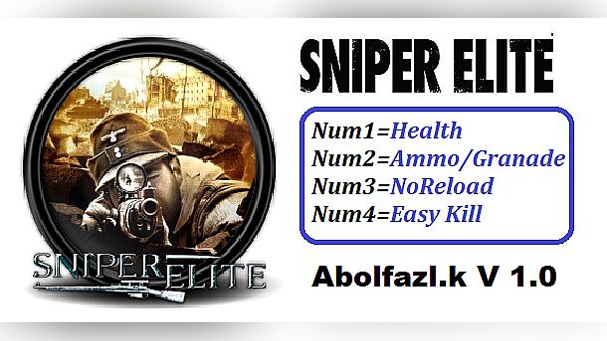 Sniper Elite — Трейнер / Trainer (+4) [1.0] [Abolfazl.k]