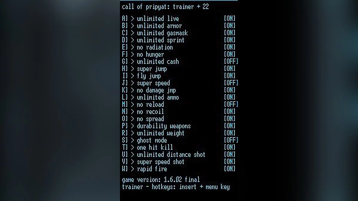 S.T.A.L.K.E.R.: Call of Pripyat — Трейнер / Trainer (+22) [v.1.6.02] [LIRW / GHL] - Updated: 22.08.2018