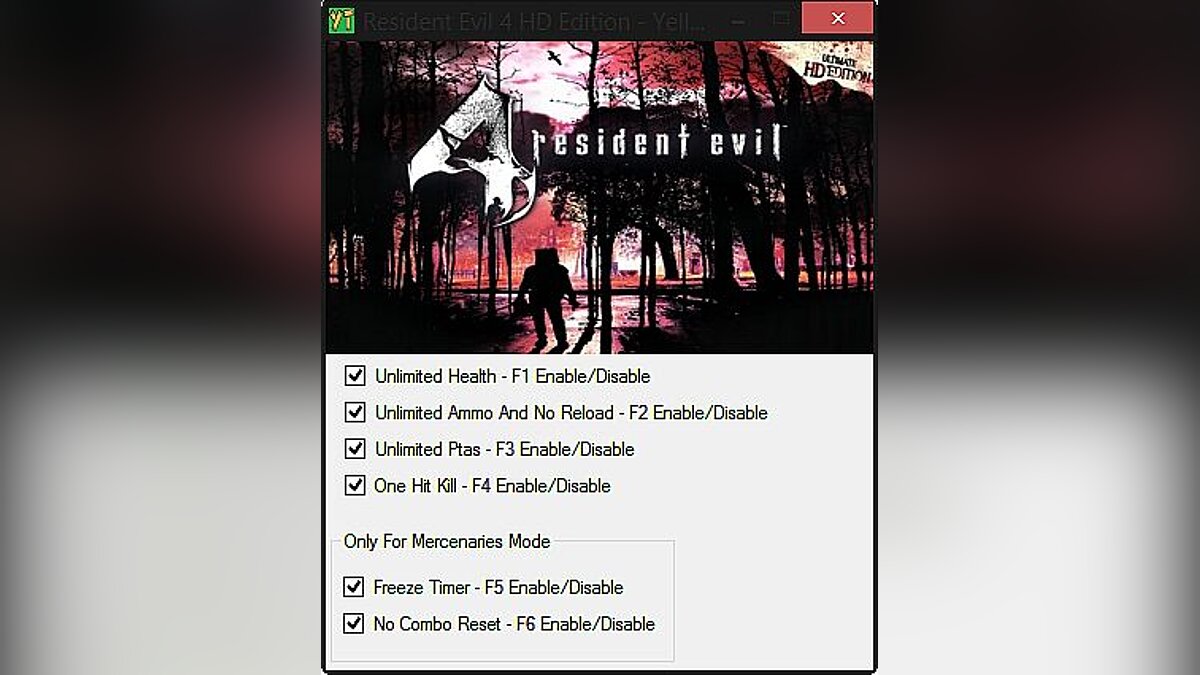 Resident Evil 4 (2005) — Ultimate HD Edition Трейнер | Trainer (+6) [1.0 -1.04] [Yello]